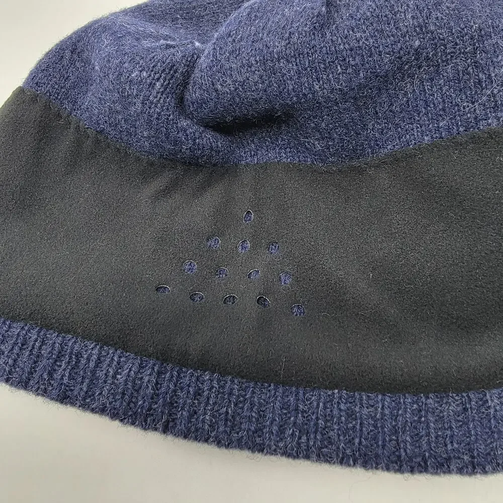 Outdoor Research Beanie Spitsbergen Windstopper Lambswool Knit Stripe Blue Gray